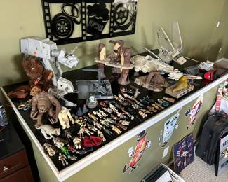 Collection of Star Wars vehicles, sets, and figurines