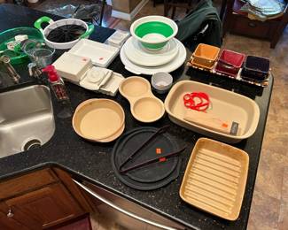 Assortment of Pampered Chef products
