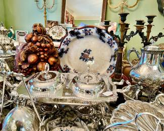 ANTIQUE IRONSTONE, SILVER, AND FRUIT!