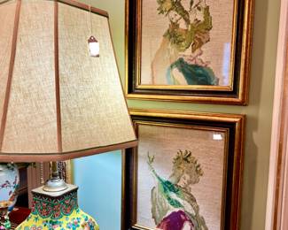 VINTAGE PETIT POINT NICELY FRAMED.