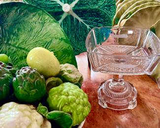 SEVERAL ANTIQUE GLASS COMPOTES