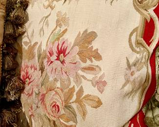 AUBUSSON FRENCH PILLOWS.