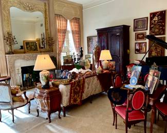 Amazing French Chateau stuffed full of wonderful things!  Piano not for sale. 