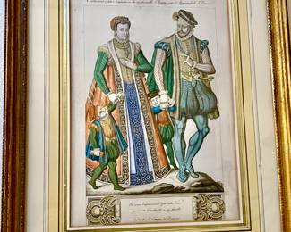 FRAMED CHROMOLITHOGRAPHS PLATES