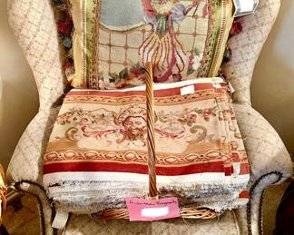 MULTIPLE AUBUSSON PIECES PRICED INDIVIDUALLY.  BUY ONE, BUY 10...PERFECT FOR PILLOWS, CENTERPIECES, ETC.