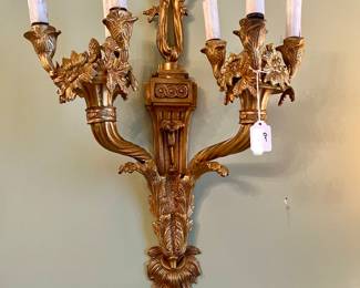 AMAZING FRENCH WALL SCONCES, ELECTRIFIED.