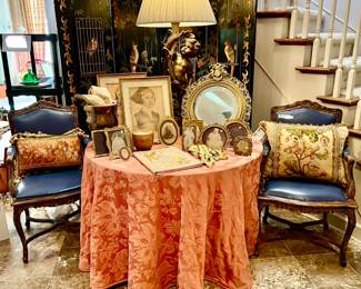 GRAND ENTRY AT THE BASE OF THE STAIRS.  