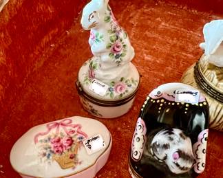 LIMOGES TRINKET BOXES.