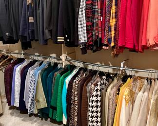 LARGE WALK IN CLOSET, 4 SIDES LOADED FULL.  ESCADA, CARLISLE, AND MORE!