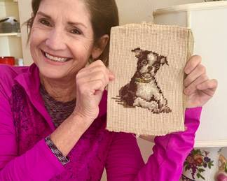 LIBBY AND THE BOSTON TERRIER.