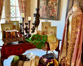 ANTIQUE FRENCH DESK LOADED FULL.