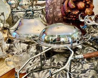 MEAT HOLDER, SILVER MEAT DOMES CLOCHE