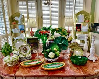 STUNNING PIECES.  LARGE, GREEN AND WHITE.