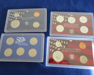Lot 116. Two 1999 Proof Sets.&nbsp; One regular proof set and one&nbsp; silver proof set.