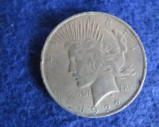 Lot 76. 1922 D Peace Silver Dollar
