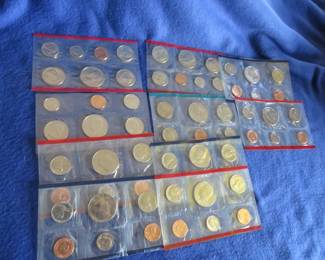 Lot 105. Five US Mint Uncirculated Coin Sets: 1980, 1981, 1986, 1987, and 1989