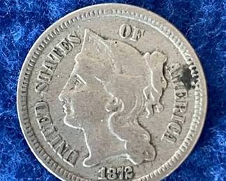 Lot 24. 1872 Three-Cent Nickel