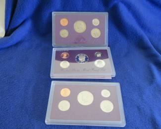 Lot 58. Two 1991and one 1993 US Proof Sets