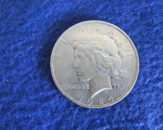 Lot 90. 1924 P Peace Silver Dollar