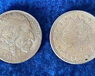Lot 32. 1883 High-Grade Liberty Nickel&nbsp; 1913 Type One Buffalo Nickel