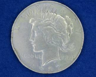 Lot 93. 1927 D Peace Silver Dollar