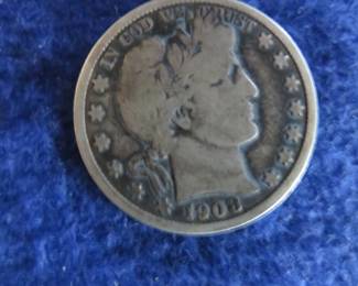 Lot 113. 1908 D Barber Half Dollar