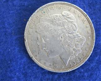 Lot 62. 1921 P Morgan Silver Dollar