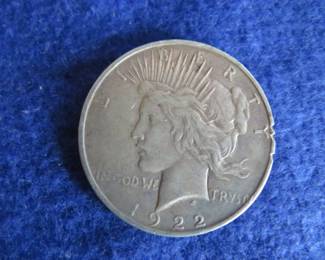 Lot 77. 1922 D Peace Silver Dollar