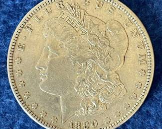 Lot 5. 1890 P Morgan Silver Dollar