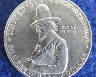 Lot 8. 1920 High Grade Pilgrim Tercentenary Commemorative Half Dollar