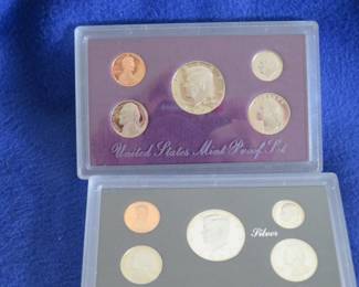 Lot 121. 1992 US Mint Proof set and a 1993 US Mint silver proof set