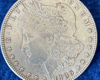 Lot 3. 1886 P Morgan Silver Dollar