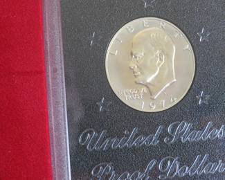 Lot 15. 1974 S US Proof Eisenhower "Brown Ike" Dollar with 40% or .3161 oz. of Silver