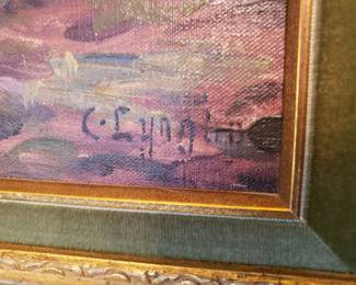 Vintage oil painting by Christian Lyngbo (1871-1968)