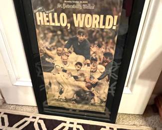 Framed Newspaper Announcement 