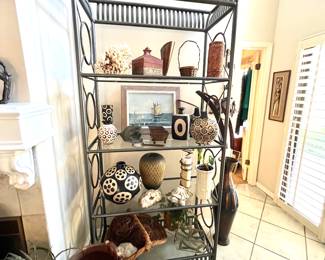 Metal & Glass Shelving Unit 