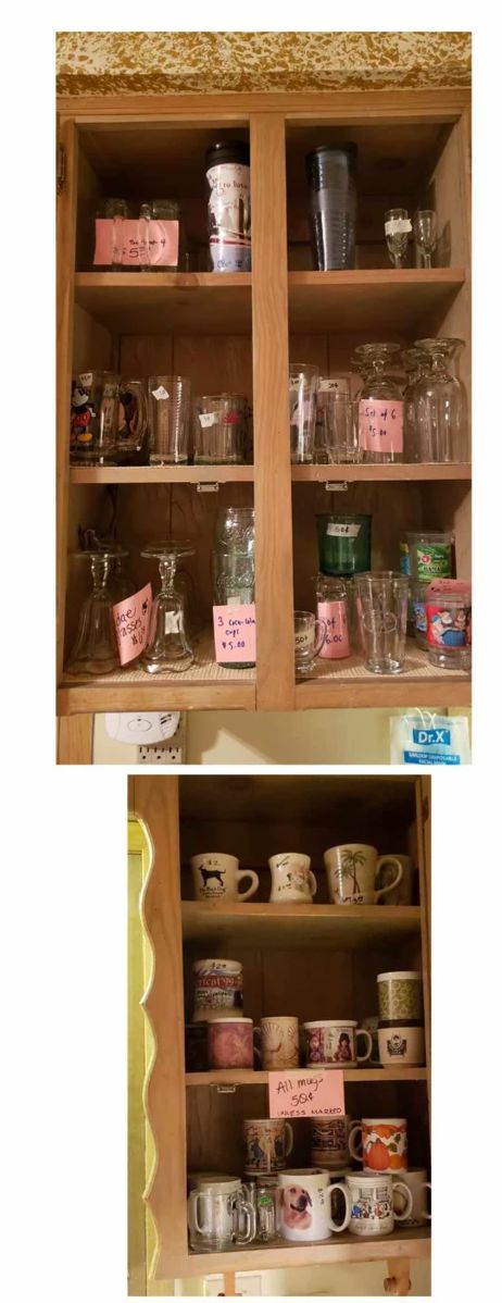 Mugs, glasses and collectible glass ware