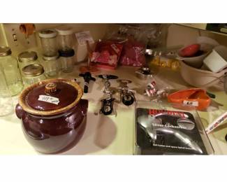 Kitchenware - wine accessories, canning jars, utensils 