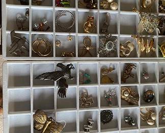 Costume Jewelry -Earrings & Pins