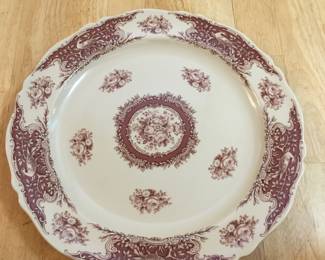 Red Transferware teapot-cups-platters new in boxes