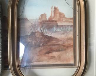 Bubble glass frame oval