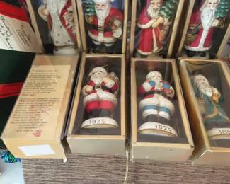 Collectible Santa ornaments
