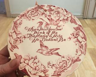 Transferware wall decor plate