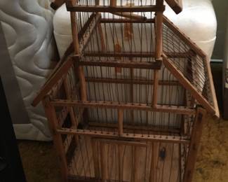 Wood bird cage