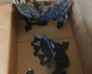 Iron wall sconces for oil lamps