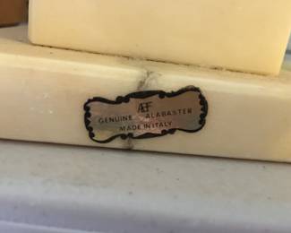 Alabaster Italy lamp pair