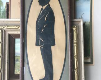 Antique man silhouette