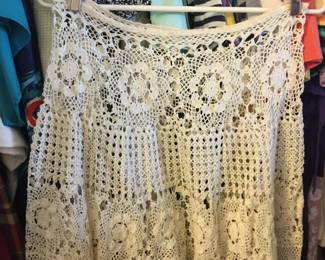 Hand-crocheted skirt M-L
