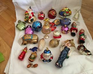 Handblown glass ornaments