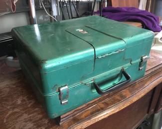 Sewing machine in case